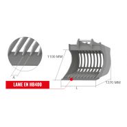 Vs 110gd godet squelette general duty - Cangini - 1200 mm - profil allongé et lame HB400_1