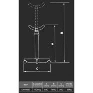 Vérin de fosse - CLAS OH 0237 - 2 étages - 1,5T - Descente type homme mort - Garantie 2 ans_1