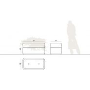 Genewa 133140 - Jardinières en béton sablé ou peint - Komserwis - Hauteur : 60 cm_1