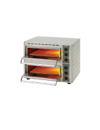 Four à pizzas professionnel - électrique, 2 chambres, acier inox, sole en pierre réfractaire - ROLLER GRILL FPIZ430D_1