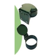 Porte sac avec couvercle - zones urbaines - AGGLO - contenance 80 à 200 L - acier galvanisé_1