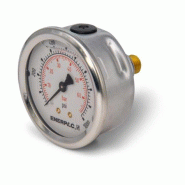 G2531SR, Manomètre, 63 mm Face, Montage arrière, Bain de glycérine, 70 bar pression maximale_1