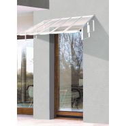 Marquise n°7 - 1,50 x 1,00m - Fixation murale - Verre armé 6mm - Couche d'apprêt blanc_1