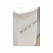 Meuble simple vasque L.42 x H.60 x P.25 cm - imitation bouleau - ROYO - fixation murale - avec miroir et frein de chute_1