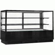 Vitrine réfrigérée de présentation avec service-arrière (l200 x p72 cm) avec éclairage led et 2 étagères_1