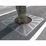 Grille d'arbre en fonte ductile FGS 500 - AMBROSINE - Série lourde - 1800x1800 mm - Cadre acier 2 parties_2