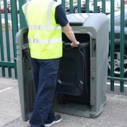 Nexus - poubelle publique - Glasdon - 2 x 140 litres avec boîtier sécurisé_1