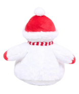 Peluche zippée bonhomme de neige - 100% polyester - Rembourrage amovible - Réf: MM567_1