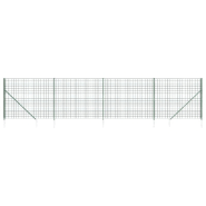 Vidaxl clôture en treillis métallique et piquet d'ancrage vert 1,4x10m 154131_1