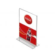 1900010 - Porte affiche en T - AUA Signalétique - Format portrait A4 - Transparent - Design innovant_1