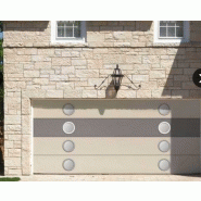 Porte de garage sectionnelle Miami By Me - motorisée - ouverture plafond - acier double paroi avec mousse polyuréthane - hublot - isolation thermique_1