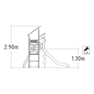 Structure multi-jeux 3 à 5 ans - UniMini Amorette 8057443 - Hags, poteaux bois et panneaux HPL_1