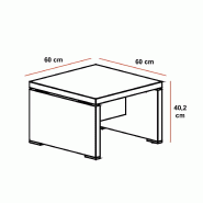 Table basse TAK - Mobel linea - 60, Acacia clair_1