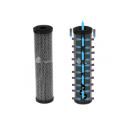 Triple-Filtre Disruptor® 20 pouces 4,5 x 20 Big-Blue - Réf AD20 - 4,5 - Élimine Chlore, Bactéries, Kystes, Virus_1