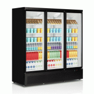 Vitrine réfrigérée murale positive MAXI FRESH 3 portes - 1880 mm x 710 mm x 2003 mm - 1264 litres - 5 + base niveaux - LED - Positif ventilé_1