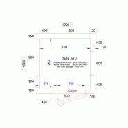Chambre froide positive/négative 1500x1500x2200 - 120mm Pro Line Combisteel_1