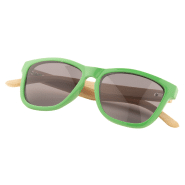Lunettes de soleil - monture plastique coloré - branches en bambou - protection UV 400 catégorie 3_1