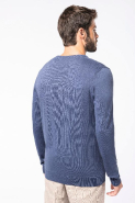 Pull col V homme - Réf: K965 - Kariban - 50% coton / 50% acrylique - Coupe ajustée_1