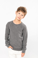 Sweat-shirt bio manches raglan enfant Kariban - Réf: K490 - 80% coton biologique, molleton non gratté, ultra confort_1
