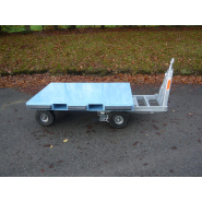 Remorque industrielle avec essieu directeur sur couronne à bille - Capacité plateau 1 tonne - MILOCO: 2152_1