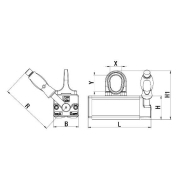 Aimant de levage 2000kg - Permanent, robuste, compact et sur mesure - FX2000_1