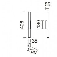 Applique Gtania - cuivre - LED SMD 2x400 lm - 3000K - Hauteur 408 mm - Éclairage Up&Down_1