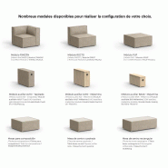 Canapé d'accueil Planer - Mobel Linea - 3 places, Anthracite , Droite_1