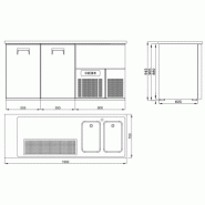 Refroidisseur de bière 2 portes 2r l1950mm 7489.5320 COMBISTEEL_1
