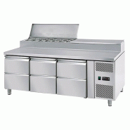 Saladette réfrigérée à capot - 6 tiroirs avec 8 bacs GN 1/3_1