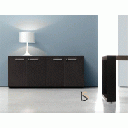 Armoire basse 4 portes - Office & Co. - Wenge, Basse_1