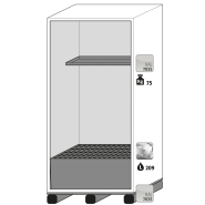 Armoire de sécurité pour produits dangereux XL-CLASSIC-90 - modèle XL90.222.110.WDAS - Réf 30393-001-30397 - Type 90 - stockage de fûts inflammables 200L_1