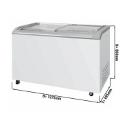 Congélateur coffre vitré 391 litres - gaz écologique r290_1