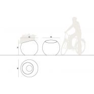 Sferis 133138 - Jardinières en béton sablé ou peint - Komserwis - Hauteur : 70 cm_1