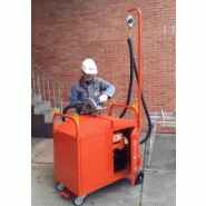 Chariot aspirateur - Tube acier laqué - Coffre 324L pour aspirateur industriel et matériel de sciage_1