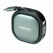 ROLINE Câble rétractable USB 2.0, 60W, C-C, M/M, noir, 1,2 m_1