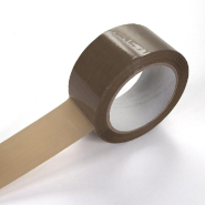 Ruban adhésif PVC résistant 56µ havane 66mx50mm - par 6 - qualité supérieure pour colis lourds_1