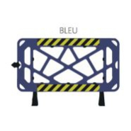 Barrière Vauban en PVC-PPC - légère, robuste et empilable avec pieds pivotants et éléments rétroréfléchissants_1