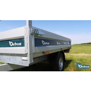 Benne DEBON PW0 LUX - 245 x 160 CM - 1300 Kg - 1 essieu freiné - pompe électrique - Reference 42950_1