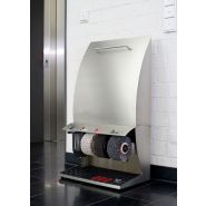 Cireuse à chaussures Couleur Plus V2A - Acier inoxydable, moteur puissant 230V, 3 brosses, distributeur de cirage 0,75L_1