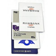 Etui porte carte 2 poches  - Format pocket, vinyle souple, blanc ou noir, lot de 100 - Réf IPC90-2_1