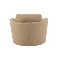 Fauteuil pivotant Kodina beige - Confort et élégance avec revêtement en tissu soyeux_1