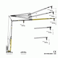 Grue de chantier compacte L1-32 avec capacité de levage max de 4 000 kg