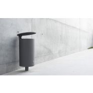 Poubelle publique - Point - Larus - 40L - Fonte et acier - Options : couvercle, cendrier_1