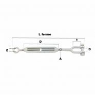 Tendeur d'arrimage à cage - sécurité levage - SLT 2 AC 1150 - anneau et chape_1