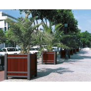 Bac à palmier Sarlat - Réf : 201277.Gpro.Chec - Châssis acier et panneaux en chêne PEFC, finition acajou ou chêne clair_1