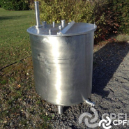 Bac de lancement 350 l - bnc008 - INOX 304 - Hauteur 1400mm - Diamètre 850mm_1