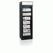 Congélateur vertical de vitrine Statique Noir avec Canopée lumineux L.595mm 270L 570W TEFCOLD_1