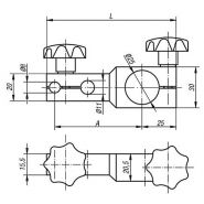 31140-100 - Support de comparateur en aluminium anodisé noir - Norelem France - Dimensions 100 x 130_1