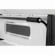 Four à pizza électrique Prismafood Basic XL - 9 pizzas Ø35 cm, plan de cuisson en pierre réfractaire, isolation en laine de roche_1