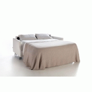 Canapé convertible express chocolat 160x190 cm - dossier souple - tissu personnalisable - matelas 13 cm_1